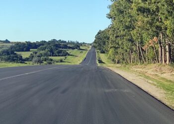 El Ministerio de Transporte inició las obras de carpeta asfáltica en la Ruta 54