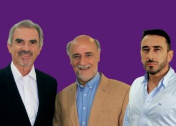 Pablo Mieres, junto a Bonavetti y Duarte, este viernes 9 en Colonia del Sacramento