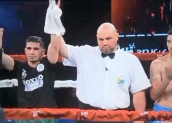 Espectacular victoria por KO de Ruben “Mariachi” Casero sobre el argentino Claudio Echegaray en el Enjoy