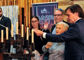 Presidente Lacalle Pou, Orsi y Delgado coincidieron en la conmemoración de “La Noche de los Cristales Rotos”