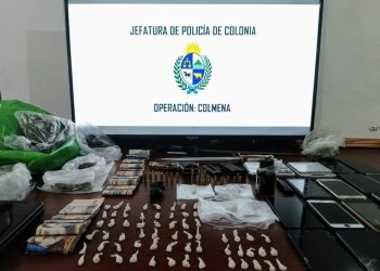 Policía de Colonia incauta drogas, armas, celulares y dinero en operación Colmena