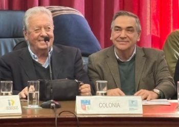 El Dr. Moreira y Guillermo Rodríguez participaron juntos de la última sesión plenaria del Congreso de Intendentes