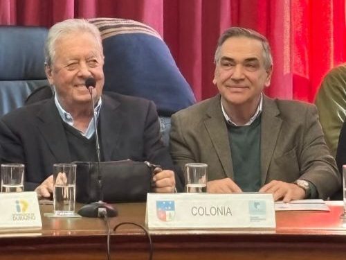 El Dr. Moreira y Guillermo Rodríguez participaron juntos de la última sesión plenaria del Congreso de Intendentes