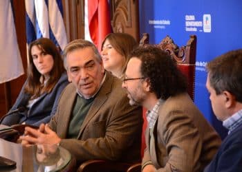 Intendente Guillermo Rodríguez recibió al Rector de la Universidad de la República