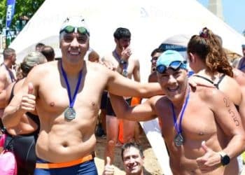 Destacada actuación de Fabricio Olivera y Adriano Motta en el Campeonato Argentino de Aguas Abiertas