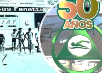 Plaza celebra los 50 años de su piscina con un gran encuentro de nadadores