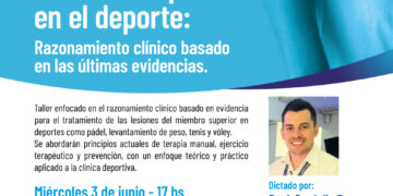 UDE Colonia realizará taller sobre rehabilitación de lesiones deportivas de miembro superior