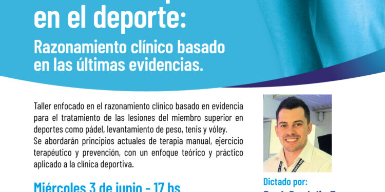 UDE Colonia realizará taller sobre rehabilitación de lesiones deportivas de miembro superior