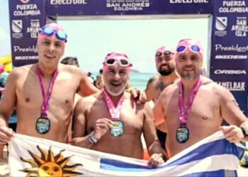 Tres nadadores colonienses participaron en el OCEANMAN de San Andrés