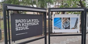 “Edu” Davit expone muestra sobre el proceso de reconstrucción del Frontón de Pelota Vasca del Real de San Carlos